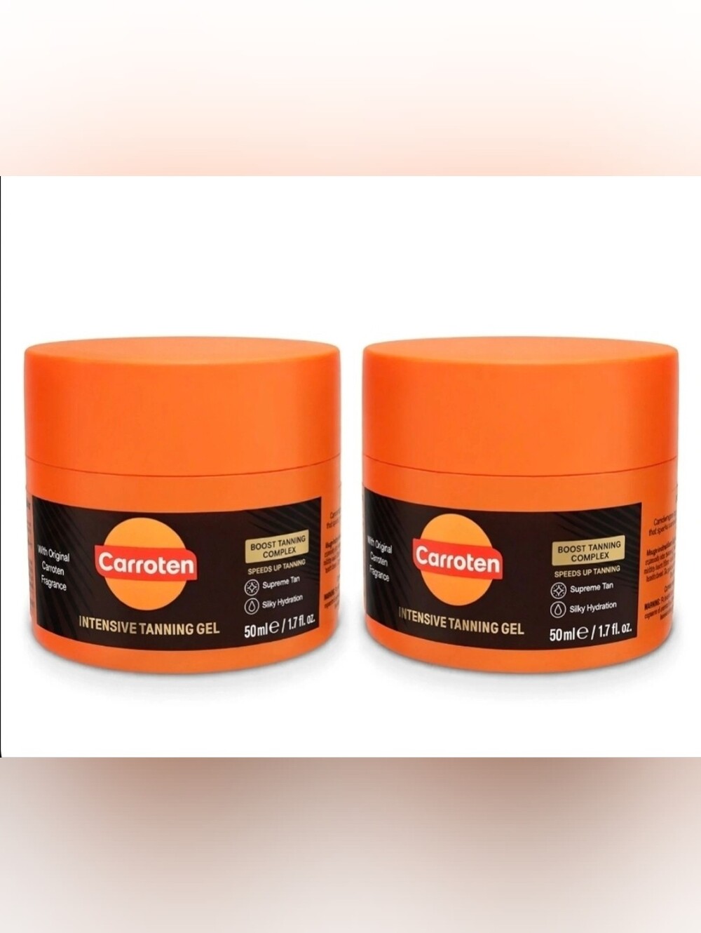 Carroten Intensive Tanning Gel 2 Pack 50ml 1.7oz Original Formula New